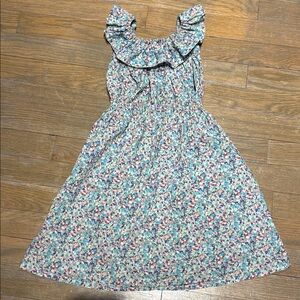 POPIES Bordeaux cotton ruffle dress sz 4XS (US 4-5)